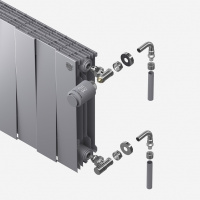 Набор термостатический для радиатора Royal Thermo Design Pro 15 мм М30х15 Хром угловой