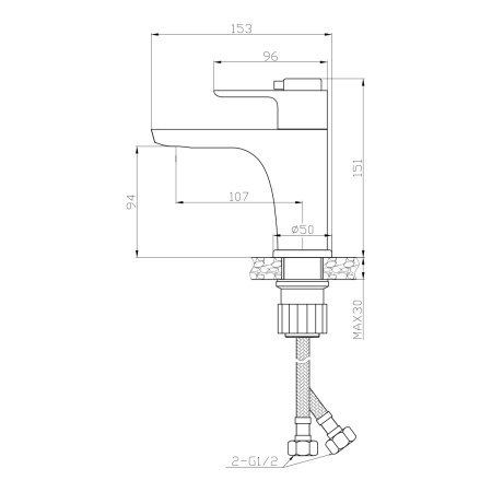 Смеситель термостатический Rossinka RS50-11 для раковины