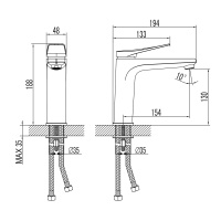 Смеситель Lemark Bronx LM3737BL для раковины