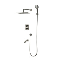 Смеситель Lemark Bronx LM3742GM для ванны и душа термостатический встраиваемый