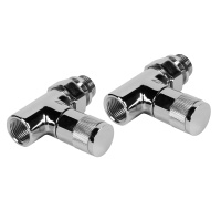 Набор дизайн-вентилей Royal Thermo PIANO хром 1/2" прямой