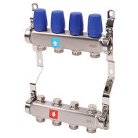Коллектор MVI из нержавеющей стали в сборе без расходомеров 1"х3/4" ЕК PN10 4 вых.