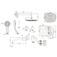 Смеситель Lemark Atlantiss LM3222C для ванны и душа встраиваемый