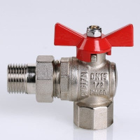 Кран шаровой Valtec Base угловой с полусгоном 3/4"