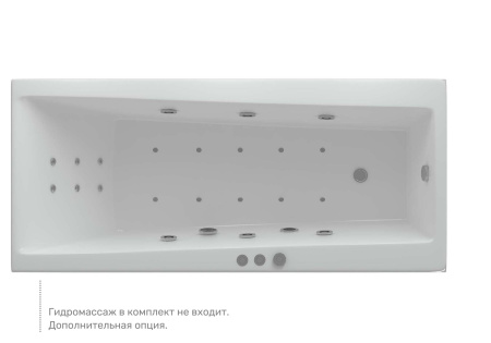 Акриловая прямоугольная ванна Aquatek Либра New 70 с фронтальным экраном (слив справа), без гидромассажа, сборно-разборный сварной каркас 170 см