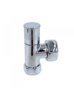 Вентиль угловой TIM для полотенцесушителя круглый хром 1"г-* 3/4"г