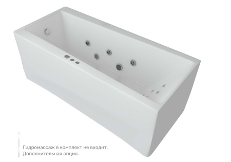 Акриловая прямоугольная ванна Aquatek Либра New 70 без фронтального экрана, без гидромассажа, сборно-разборный сварной каркас 160 см