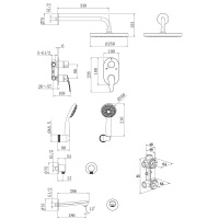 Смеситель Lemark Linara LM0422C для ванны и душа встраиваемый