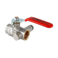 Кран шаровой Valtec муфтовый с дренажем и воздухоотводчиком 1"