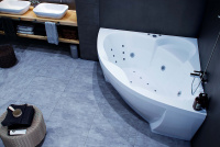 Акриловая ванна Aquatek Поларис-2 155x155 угловая, универсальная, с каркасом и экраном, без гидромассажа