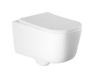 Унитаз подвесной безободковый Aquatek ЛУГАНО 510*350*360 с легкосъемным сиденьем Soft Close