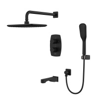 Смеситель Lemark Ursus LM7242BL для ванны и душа термостатический встраиваемый