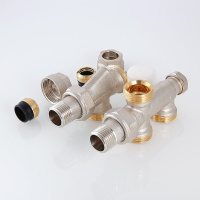 Регулирующий узел Valtec для подключения радиатора (комплект) 1/2" х 100% х 3/4 евроконус