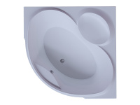 Акриловая угловая ванна Aquatek Эпсилон 150х150 без гидромассажа, вклеенный сварной каркас c фронтальным экраном