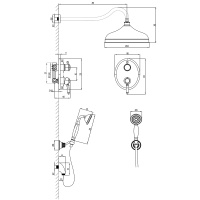 Смеситель Lemark Villa LM4829B для душа встраиваемый