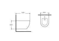 Биде подвесное Aquatek ЕВРОПА 510*355*310 мм серый матовый