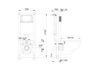 Инсталляция для подвесного унитаза Aquatek Standart 37 см