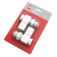 Набор дизайн-вентилей Royal Thermo CUBE прямой 1/2" Белый