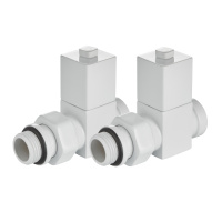 Набор дизайн-вентилей Royal Thermo CUBE прямой 1/2" Белый