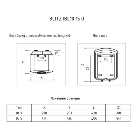 Водонагреватель накопительный Thermex IBL 15 O
