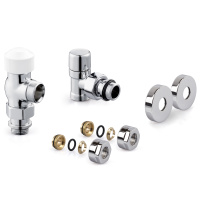 Набор термостатический для радиатора Royal Thermo Design Pro 15 мм М30х15 Хром осевой