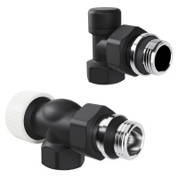 Набор термостатический Royal Thermo Design 1/2"М30х15 Черный осевой