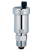 Авто-воздухоотводчик Tim прямой с отсекающим клапаном 1/2" хром