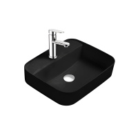 Раковина накладная Aquatek Вега на столешницу 500*395*140 мм черный матовый