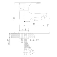 Смеситель Rossinka RS31-11 для раковины