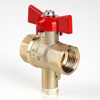 Кран шаровой Valtec Стандарт без покрытия для подключения датчика температуры