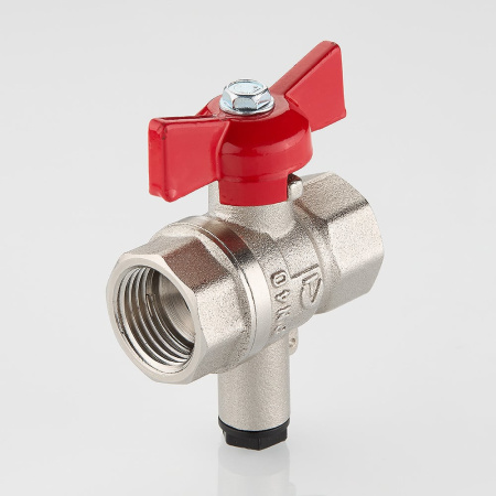 Шаровой кран Valtec Стандарт никелированный (ГОСТ) для подключения датчика температуры