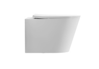 Унитаз подвесной безободковый Aquatek ТАУРУС 520*360*350, смыв TORNADO , тонкое сиденье с механизмом плавного закрывания