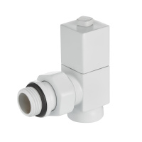 Набор дизайн-вентилей Royal Thermo CUBE угловой 1/2" Белый