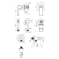 Смеситель Lemark Ursus LM7219BG с гигиеническим душем встраиваемый