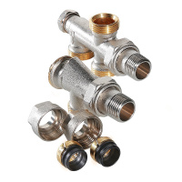 Регулирующий узел Valtec для подключения радиатора (комплект) 1/2" х 50% х 3/4 евроконус