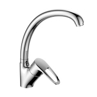 Смеситель Decoroom DR70021 одноручный для кухни с высоким поворотным изливом