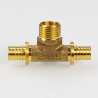 Тройник надвижной Valtec с переходом на наружную резьбу 16 (2,2) мм х 1/2" х 16 (2,2) мм