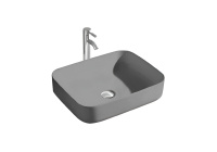 Раковина накладная Aquatek Вега на столешницу 500*390*130мм серый матовый