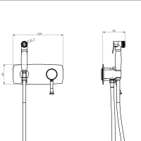 Смеситель Lemark Peretto LM6319RB с гигиеническим душем встраиваемый
