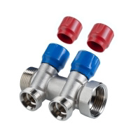 Коллектор Valtec с регулирующими вентилями и комплектом ручек 4 вых