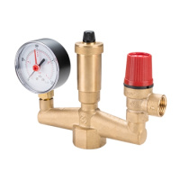 Группа безопасности котла MVI 1" PN10 с манометром предохранительным клапаном и автоматическим воздухоотводчиком