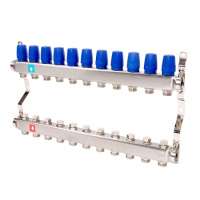 Коллектор MVI из нержавеющей стали в сборе без расходомеров 1" х 3/4" ЕК PN10 11 вых.