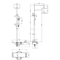 Смеситель Lemark Tropic LM7008С для ванны и душа термостатический