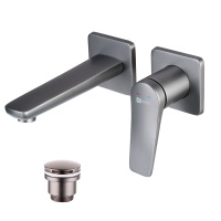 Смеситель Lemark Bronx LM3736GM для раковины встраиваемый