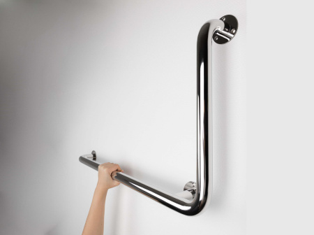 Поручень настенный г-образный Aquatek 60 см левый