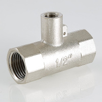 Тройник Valtec для подключения датчика температуры 1" x M10 x 1"