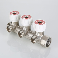 Коллектор Valtec c регулирующими вентилями 3/4" х 1/2" 4 вых