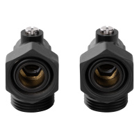 Набор нижнего подключения Royal Thermo угловой раздельный 3/4х3/4ЕК Черный