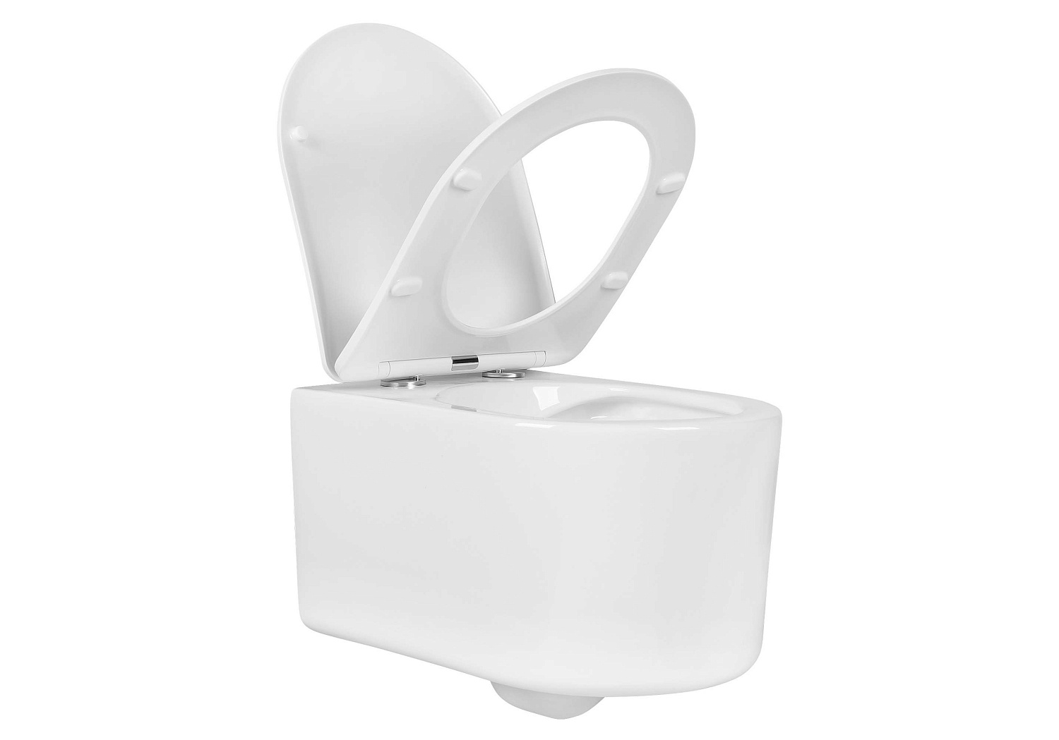 Унитаз подвесной безободковый Aquatek МИЯ AQ2004-00 490*370*340 с легкосъемным сиденьем Soft Close