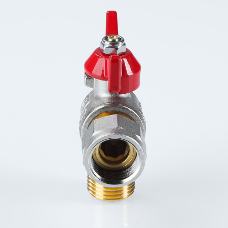 Кран шаровой Valtec угловой с накидной гайкой и наружной резьбой 1/2" х 3/4"